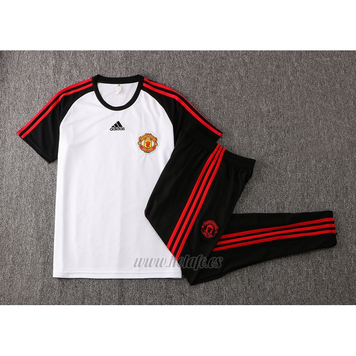 Chandal del Manchester United Manga Corta 2021-2022 Blanco